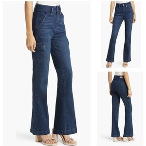 NWOT PAIGE Dion Cargo Trouser Flare Jeans 25